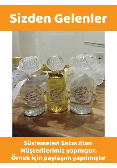 50 Adet 50 Ml Paw20tac Dezenfektan Kolonya Parfüm Hediyelik Nikah Düğün İçin Boş Plastik Şişe