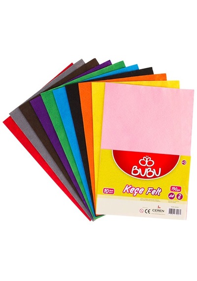 Bu-bu Keçe 20x30 10 Lu Bubu-ke0001 Çok Renkli