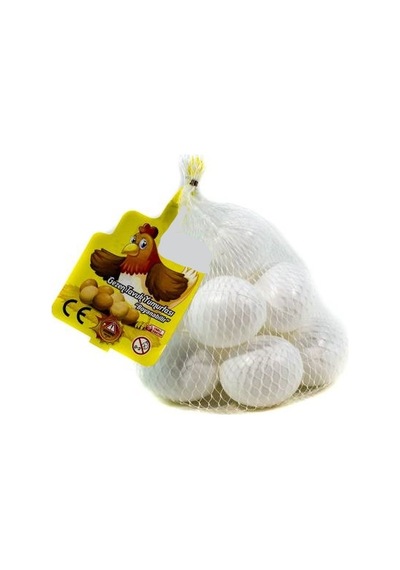 Oyuncak Yumurta Fileli 12 Adet 6 CM Beyaz