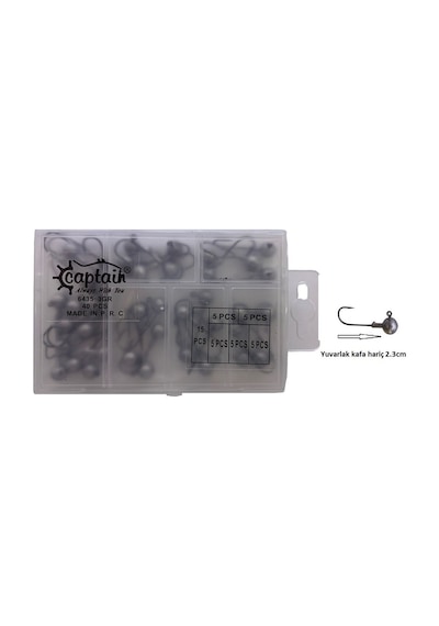 Captain 6435 Compact Eco Kutulu Jig Head Set 3gr 40 Adet