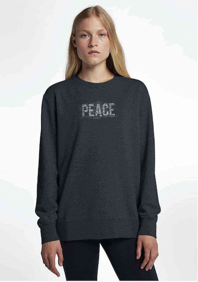War And Peace Baskılı Füme Antrasit Kadın Sweatshirt