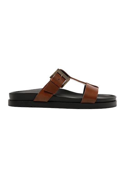The Sandals Factory Brown Sandalet Erkek M7927 The Sandals Factory Leather Upper Sandals Brown