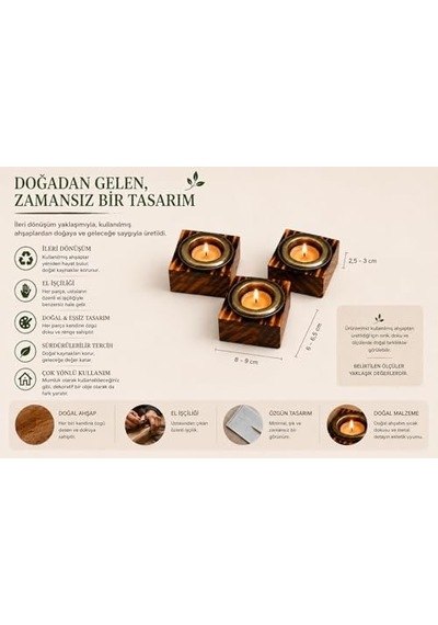 Bfastore El Yapımı Ahşap Tealight Mumluk Seti, İleri Dönüşüm Ahşap, Metal Hazneli, Rustik Dekoratif Tasarım, Masa Ve Salon Dekoru, Şık Hediye Seçeneği 3&apos Lü Set Altın Bfastore El Yapımı Ahşap Tealight Mumluk Seti, İleri Dönüşüm Ahşap, Metal Hazneli, Rustik Dekoratif Tasarım, Masa Ve Salon Dekoru, Şık Hediye Seçeneği 3&apos Lü Set Altın