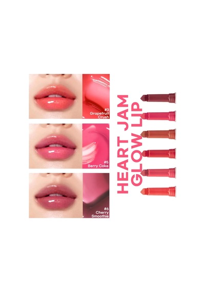 Yoğun Nemlendirici, Parlak Bitişli Balm Heart Jam Glow Lip 5 Berry Coke