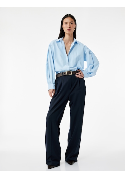 Koton Regular Fit Pile Detaylı Uzun Kollu Poplin Gömlek Açık İndigo 6wak60070uw Açık İndigo Koton Regular Fit Pile Detaylı Uzun Kollu Poplin Gömlek Açık İndigo 6wak60070uw Açık İndigo
