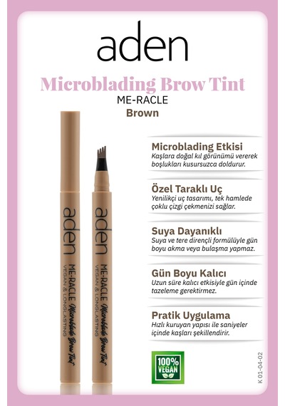 Aden Me-racle Microblading Brow Tint - Microblading Kaş Tinti Brown Kahverengi 0