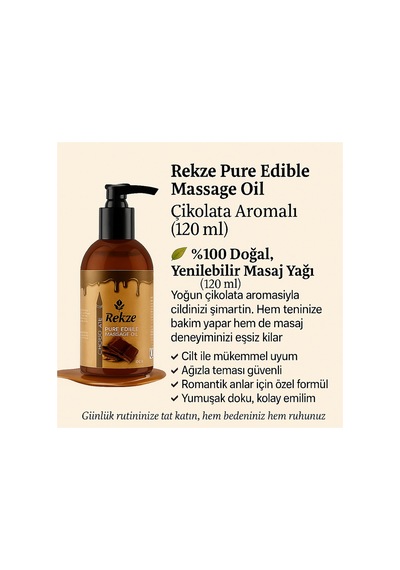 "çikolata Aromalı 120 Ml Erotik Vücut Masaj Yağı Nemlendirici, Romantik Ve Duyusal" - 266229977