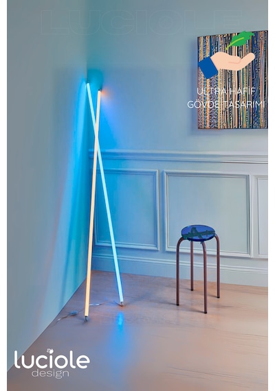 Rgb Led Strip Tube Light Lambader Uzaktan Kumandalı Işık Lamba Ampül Aydınlatma Renkli Animasyonlu6
