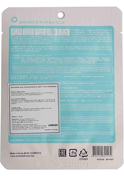Mjcare On Hyaluronic Acid Mask - Hyalüronik Asit Özlü Yüz Maskesi