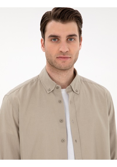 Pierre Cardin Erkek Haki Gömlek Desenli 50303388-vr027 Haki Pierre Cardin Erkek Haki Gömlek Desenli 50303388-vr027 Haki