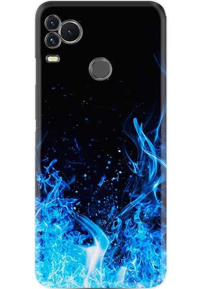 Omix X400 Kılıf Silikon Desen Blue Fire 1678