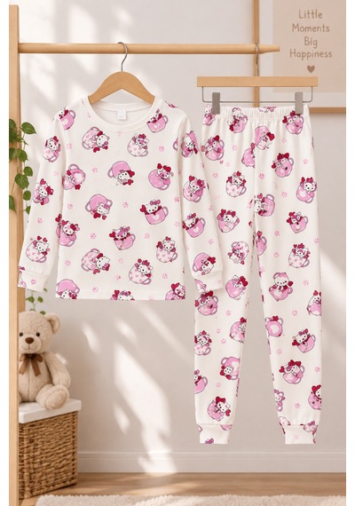 Free Beka Desenli Bisiklet Yaka %100 Pamuklu İnterlok Kumaş Kız Çocuk Uzun Kollu Pijama Takımı Çok Renkli Free Beka Desenli Bisiklet Yaka %100 Pamuklu İnterlok Kumaş Kız Çocuk Uzun Kollu Pijama Takımı Çok Renkli