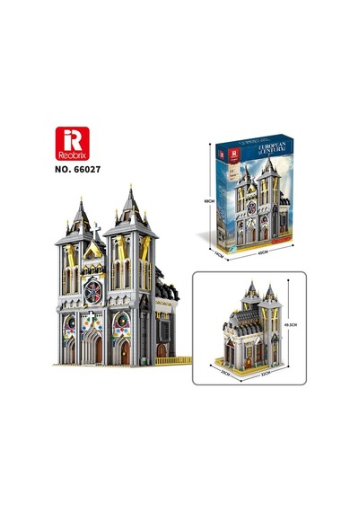 Reobrix 66027 Ortaçağ Kilisesi Yaratıcı Yapı Blok Seti Building Blocks European Century Medieval Churches - 3468 Parça