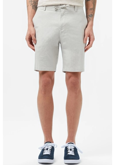 Lacoste Men's Regular Fit Gray Bermuda Shorts Erkek Keten Pamuk Bermuda Şort Gri