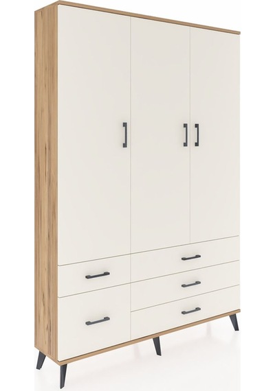 Arges Dolap 5 Raflı 5 Çekmeceli Tek Askılı 132x30x195 Çam-ayt... Çam Arges Dolap 5 Raflı 5 Çekmeceli Tek Askılı 132x30x195 Çam-ayt... Çam