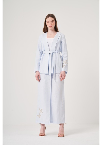 Oe25y939653 Omelya Keten Pantolon Mavi