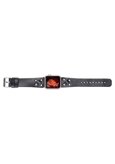 Apple Watch Uyumlu Deri Kordon Cross 42-44-45mm St Rst1