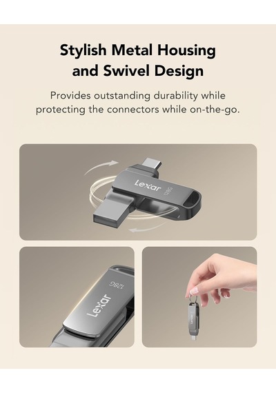 Lexar 128gb Jumpdrive Dual Drive D400 Usb 3.1 Type-c Flash Sürücü