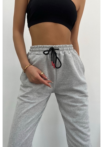 Blackjack Giyim Unısex Slim Fit Jogger Eşofman Altı Gri