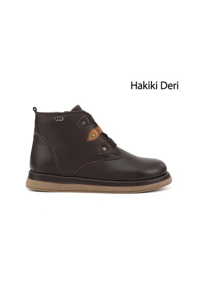 Gönderir Kadın Kahverengi Fermuarlı Hakiki Deri Postal Bot Dkzb86645418