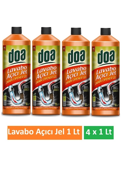 Doa Lavabo Açıcı Jel 1 Lt X 4 Adet