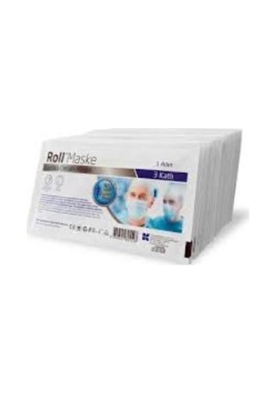 Roll Cerrahi Maske 3 Katlı Tekli Zarf 50Li 1 Adet