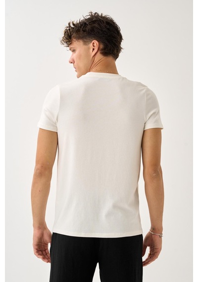 Alexandergardi Bisiklet Yaka Basic T-shirt Beyaz