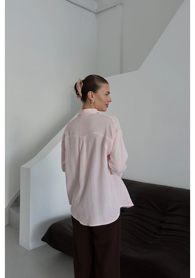 Kazax Tek Cepli Müslin Gömlek Pembe Pt Pembe
