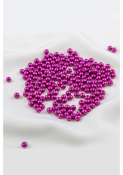 Cam İnci Boncuk 5 Mm Fuşya Aksesuar Takı Malzemesi 25 Gr Diğer