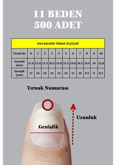 500 Adet Yeni Nesil Jel Destekli Balerin Kısa Takma Tırnak Seti Kısa Balerin