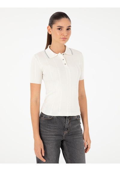 Pierre Cardin Kadın Ekru Kazak /triko 50285090-vr019 Ekru