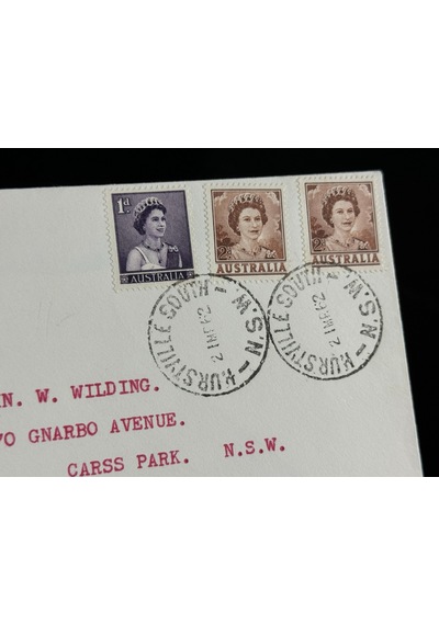Eıır 1962 Kraliçe Elizabeth Pullu Avustralya İlk Gün Zarfı Fdc Captain W. Wilding Postalanmış