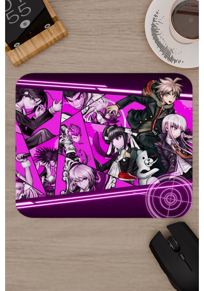 Danganronpa Kaymaz Dikişli Kauçuk Oyuncu Mousepad V2 - 22x18 Gaming Mouse Pad Fare Altlığı