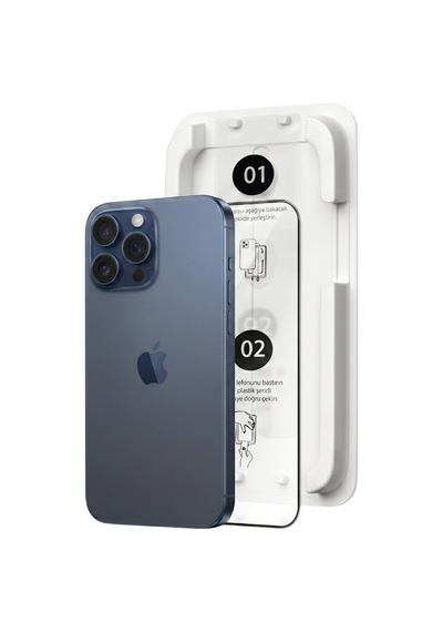 Fulltech Magicbox iPhone Uyumlu 15 Pro Premium Tempered Glass Aparatlı Ekran Koruyucu - Clear Fulltech Magicbox iPhone Uyumlu 15 Pro Premium Tempered Glass Aparatlı Ekran Koruyucu - Clear