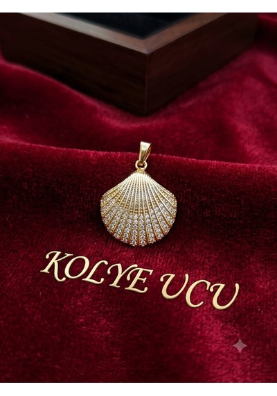Yaprak Kolye Ucu 03 - Altın