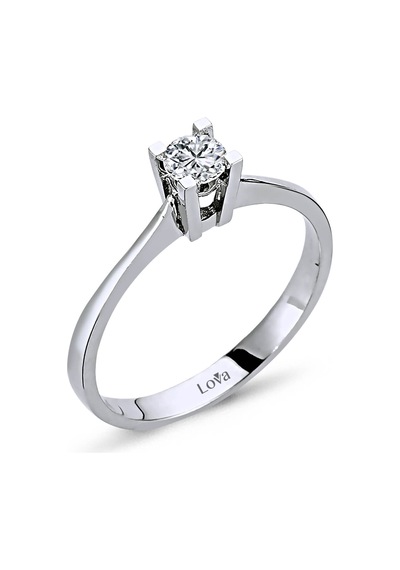 Lova D Renk 0,20 Karat Pırlanta Tektaş Yüzük - 1040064