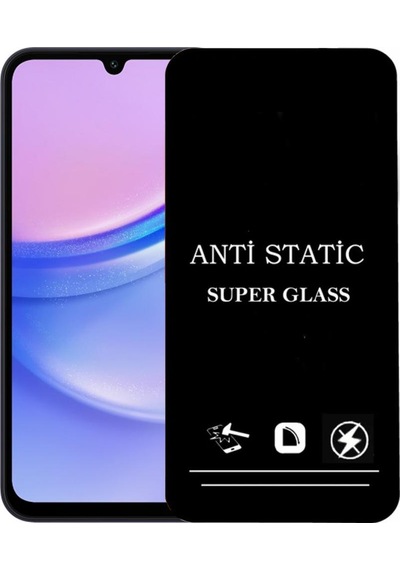 Samsung Galaxy Uyumlu A15 Anti Statik Ekran Koruyucu Toz Tutmayan Kırılmaz Cam