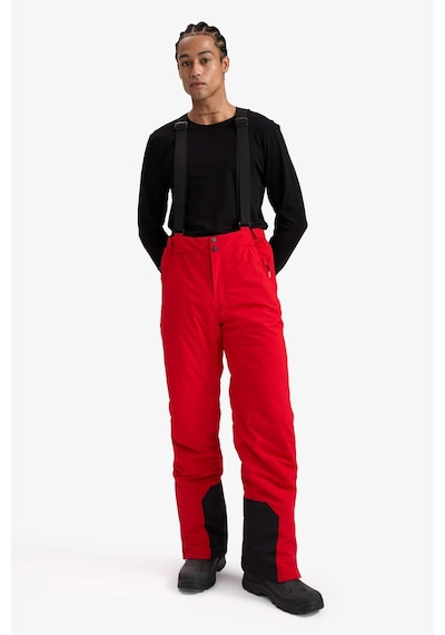 Defacto Regular Fit Fermuarlı Su Geçirmez Kayak Pantolonu D0011ax25wnrd296 Kırmızı-rd296