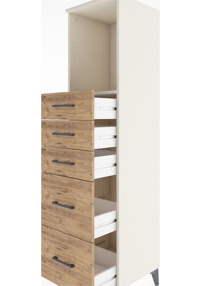 Hyperion Dolap Tek Raflı 5 Çekmeceli 44x44x182 Aytaşı-çam Aytaşı