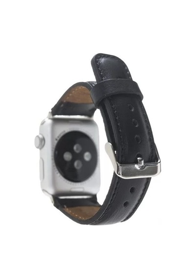 Apple Watch Uyumlu Deri Kordon 42-44-45mm Rst1 Siyah Diğer