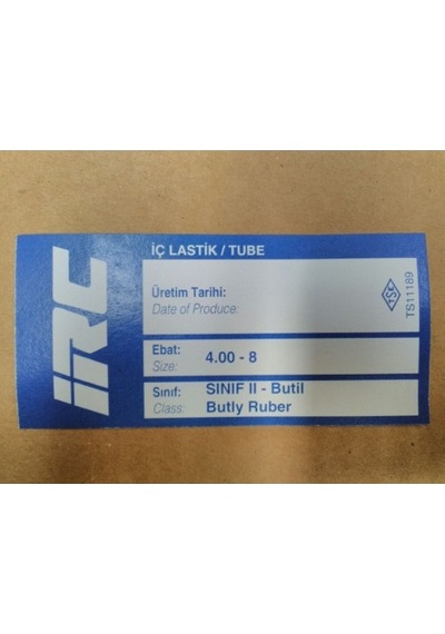 İç Lastik 4.00-8 Eğri Sibop 8587 Irc