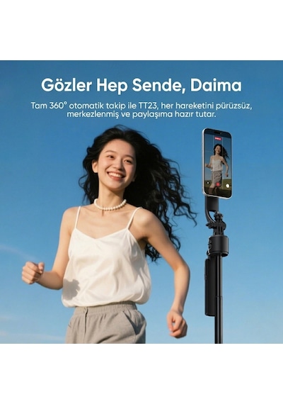 Ulanzi Tt23m Aı Otomatik Takip Manyetik Telefon Selfie Stick Tripod - T201