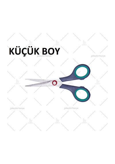 Ofis Tipi Kauçuk Saplı Küçük Boy Kesim Makası 5,5"inç / 14.cm