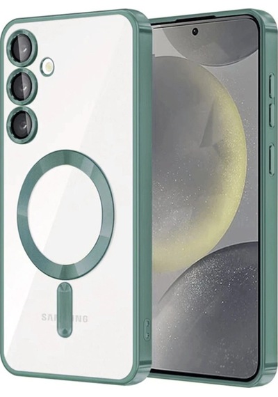 Samsung Uyumlu Galaxy A36 Kross Magneticsafe Kapak Koyu Yeşil,