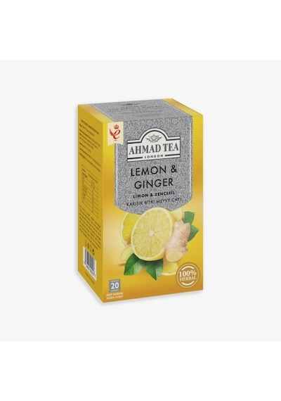 Ahmad Tea Limon Ve Zencefil Karışık Bitki Meyve Çayı 20'li Poşet Çay