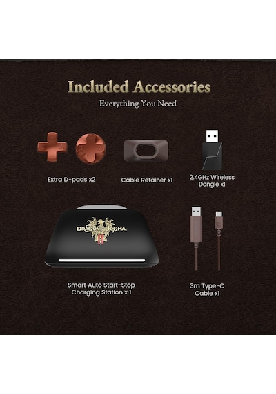 Gamesir G7 Pro Kablolu 3 Mod Tmr Sticks, Hall Effect Analog Controller Xbox Series X S, Xbox One, Android Ve Windows Dragon's Dogma 2 Edition