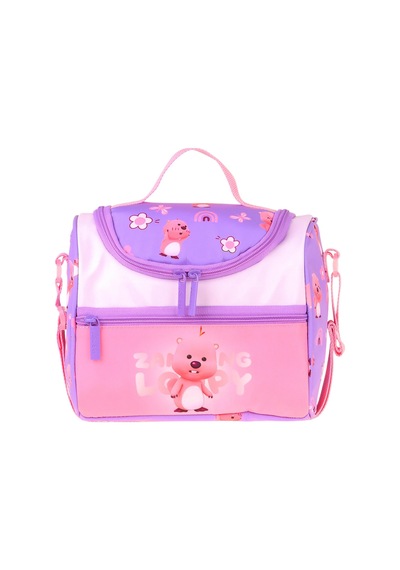 Kaukko Kids Kız Çocuk Loopy Baskılı Isı Yalıtımlı Okul Beslenme Çantası Lila - Pembe - L5304