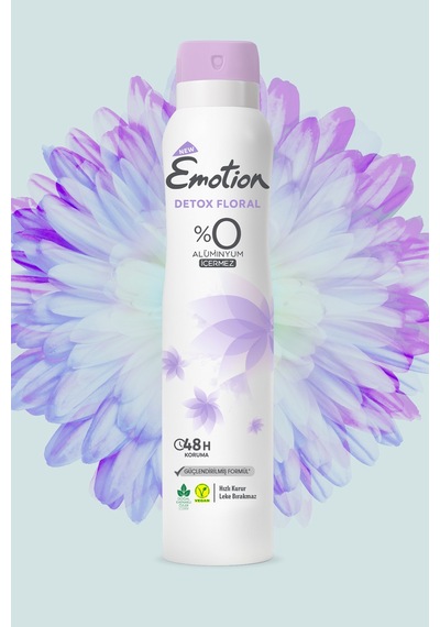 Emotion Detox Floral Kadın Vegan Deodorant 200 Ml 3 Adet