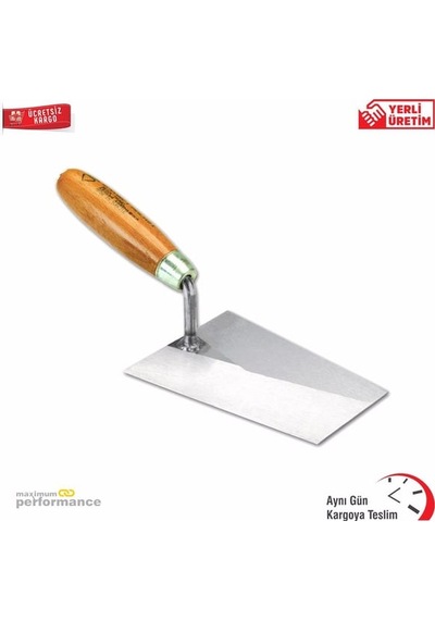 Dekor Ahşap Saplı Duvarcı Malası 14 Cm 065