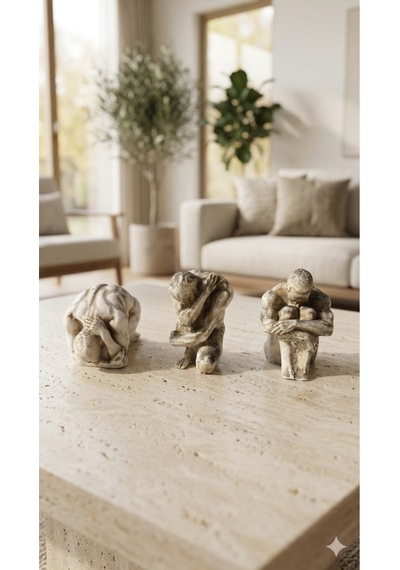 Minimalist İnsan Figürü Biblo Modern Dekoratif Heykel 6 Cm